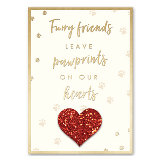 PAWPRINTS ON OUR HEARTS GREETING CARD