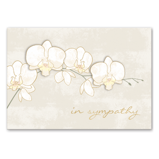 SYMPATHY ORCHIDS GREETING CARD