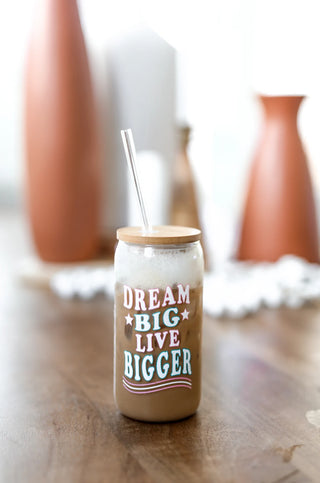 Iced Coffee Tumbler - Dream Big Live Bigger