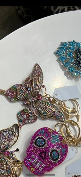 Multi Color Butterfly Keychain