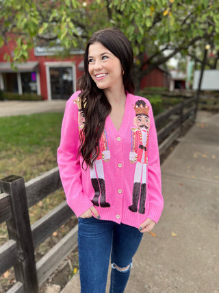 Preorder Nutcracker Cardigan Pink Queen of Sparkles