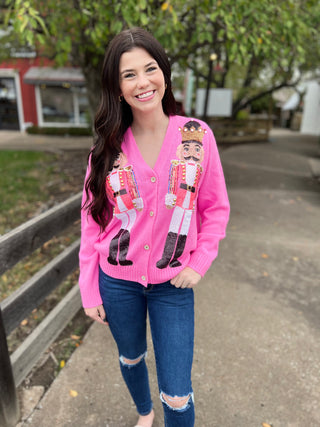 Preorder Nutcracker Cardigan Pink Queen of Sparkles
