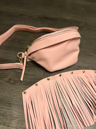 Pink Fringe Bum Bag
