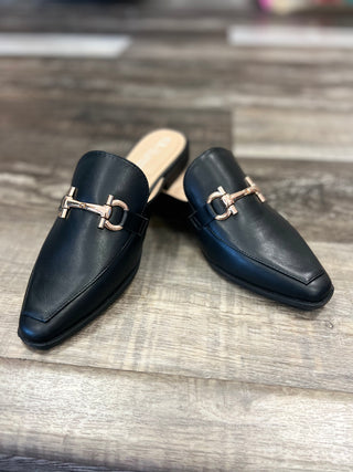 Black Mule with Buckle - NO BOX