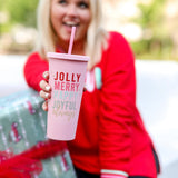 Jolly Merry Happy Joyful Always Matte Tumbler