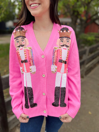 Preorder Nutcracker Cardigan Pink Queen of Sparkles