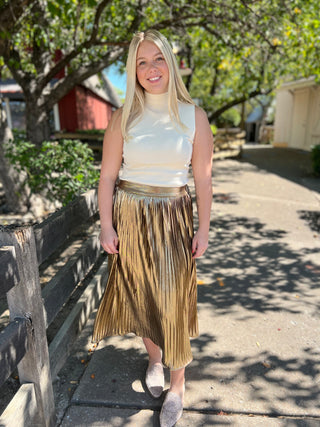 Make It Yours Pleated Midi Skirt