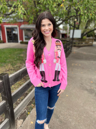 Preorder Nutcracker Cardigan Pink Queen of Sparkles