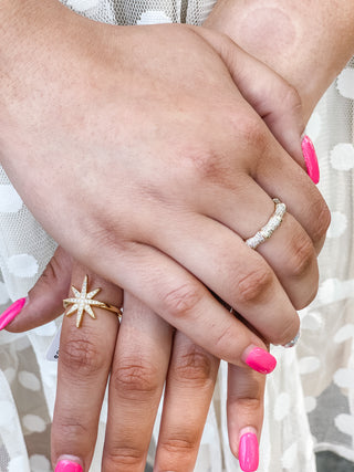 Bamboo Crystal Ring